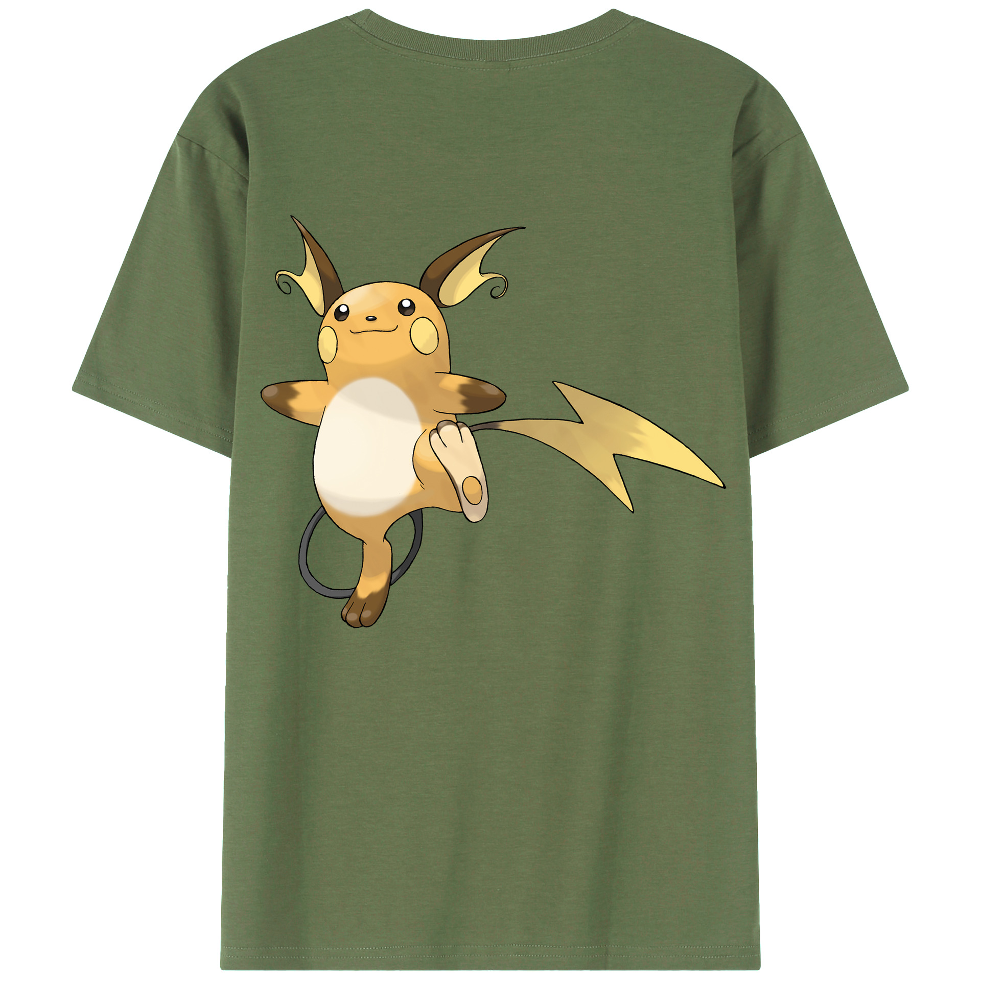 （画像用） ポケットモンスター Pokémon 綿100％ メンズ半袖Tシャツ（バックプリント） 通気性